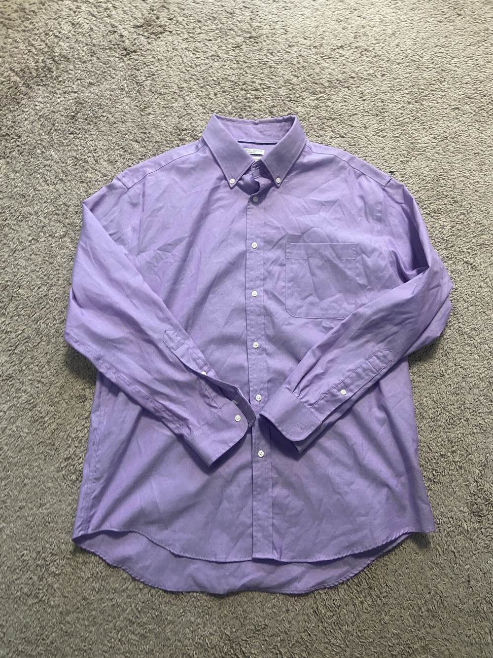 Jos. A. Bank Shirt Mens 17 34/35 Purple Dress Non Iron Slim Stretch Long Sleeve